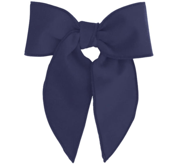 King Velvet Fabric Bow Navy