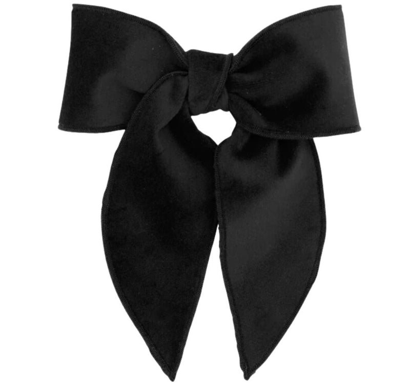 King Velvet Fabric Bow Black