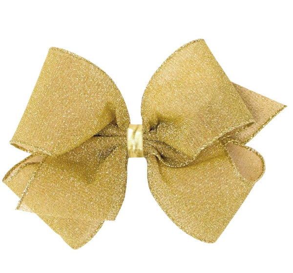 Kng Sparkle Glimmer Textured Bow Gold