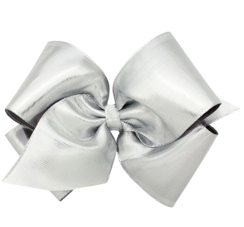 King Metallic Lame O/L Bow Silver