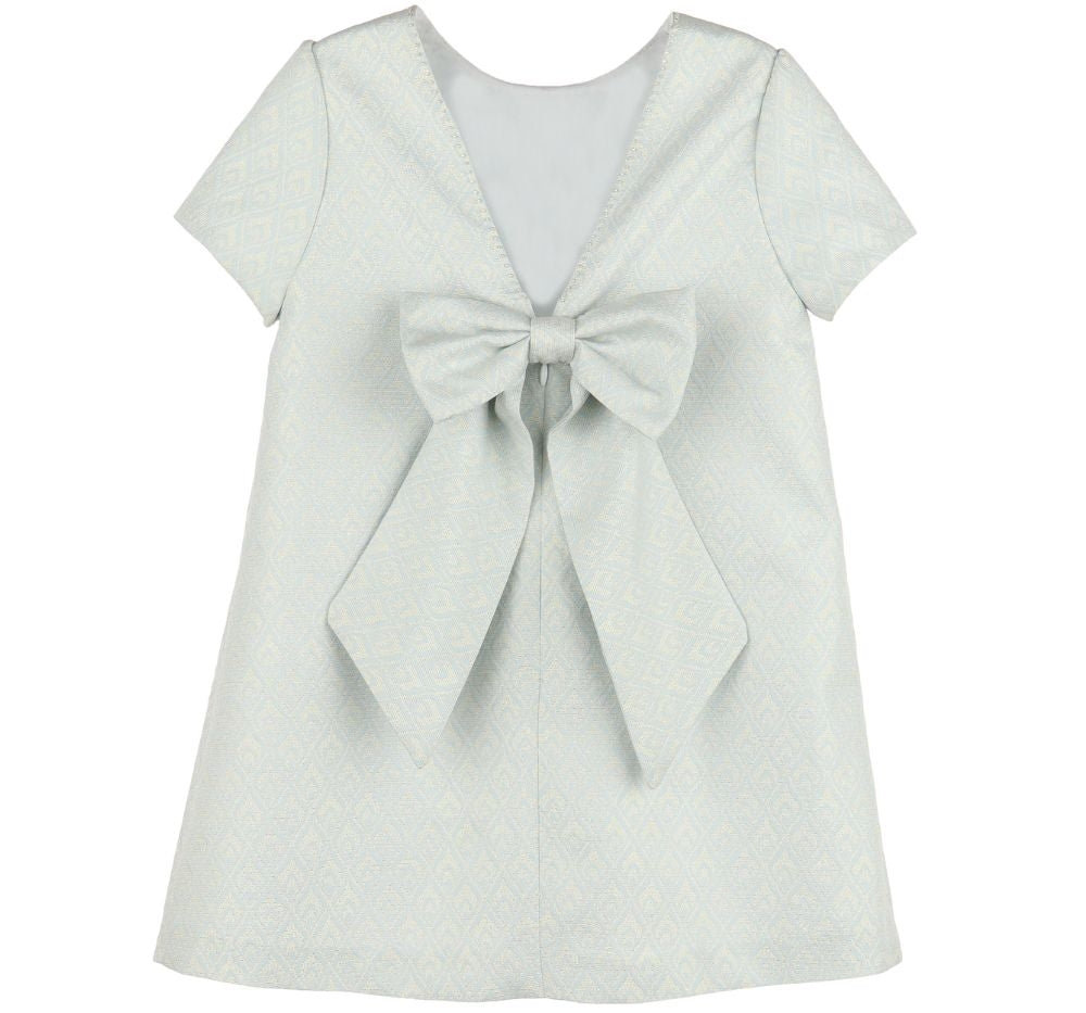 Vestido Azul Jacquard Twinkle A Line
