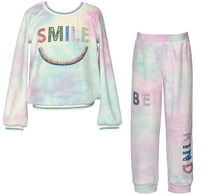 Conjunto Terciopelo Smile Rhinstones Multi