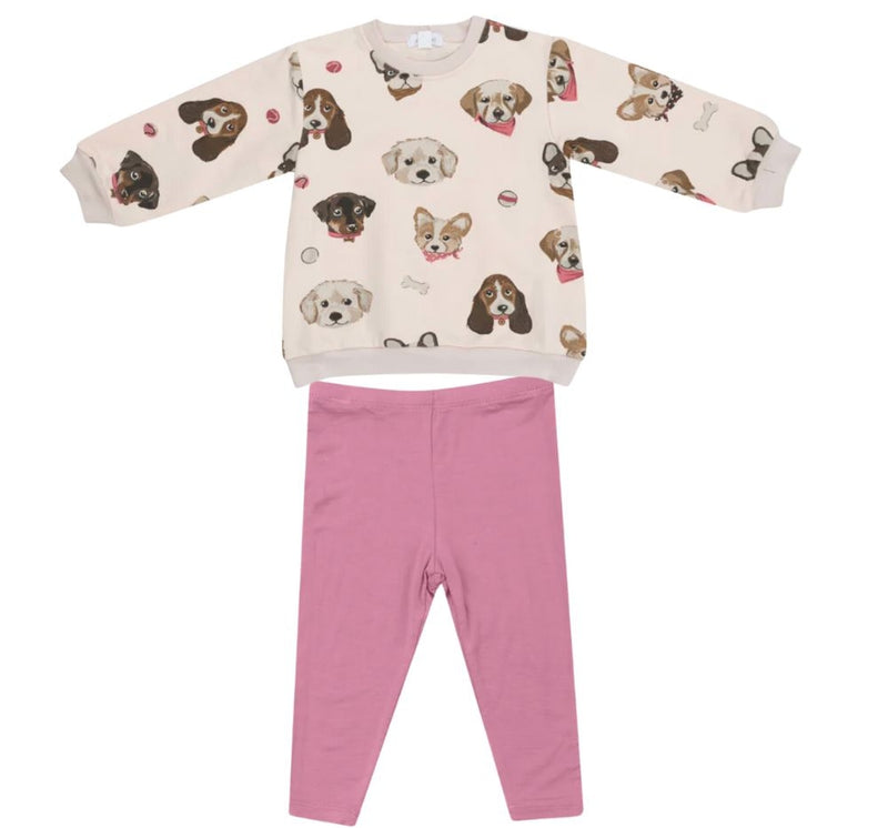 Sudadera Puppy Faces Y Leggings