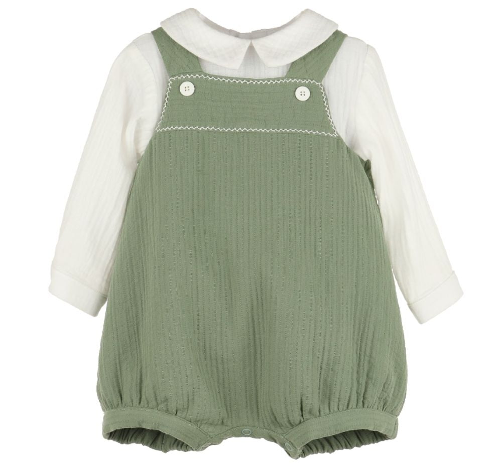 Pelele Verde Bosque Gris