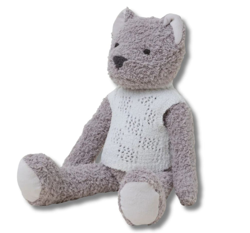 Cozychic Bear Buddie W/Vest Taupe Cream