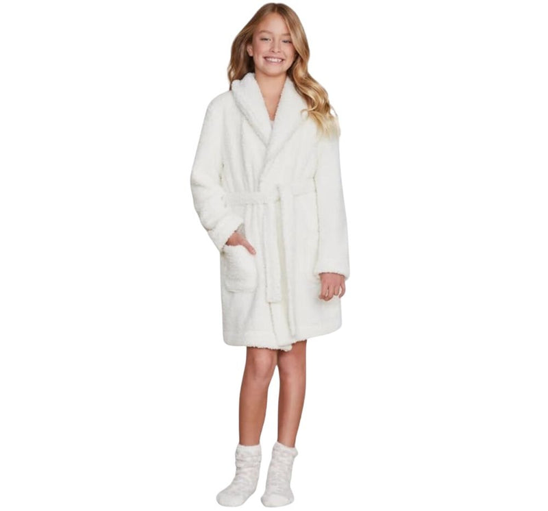 Brushed Cozychic Toddler Robe Pearl