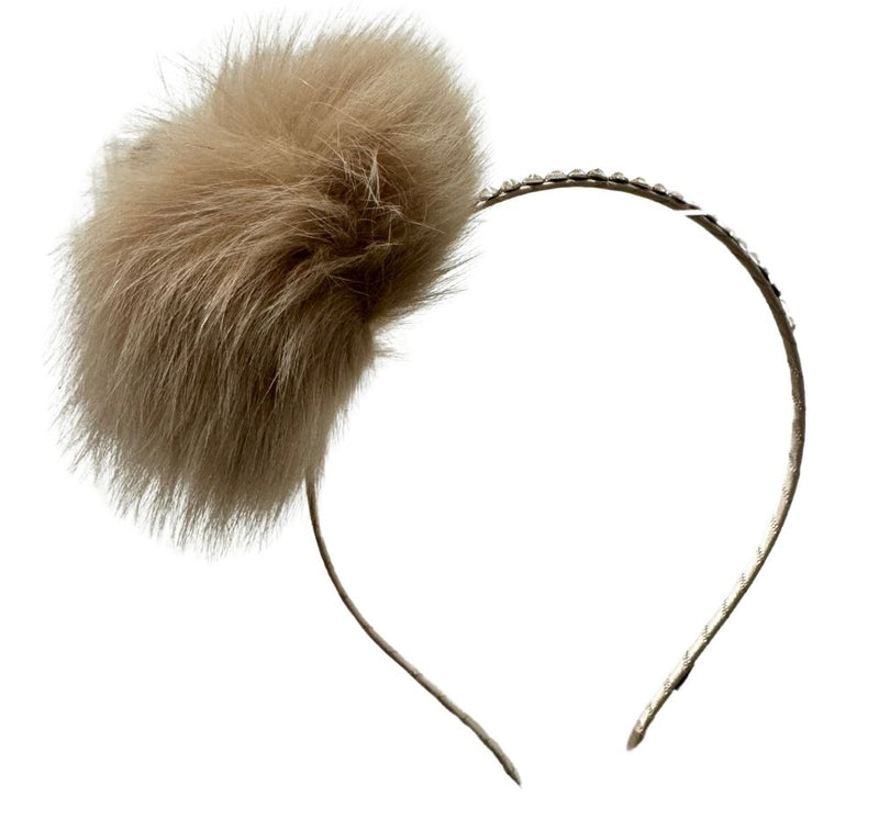 Diadema Fur Crystallized Café