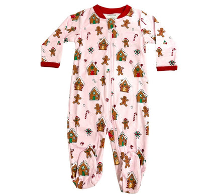 Zipper Footie Pink Gingerbread World
