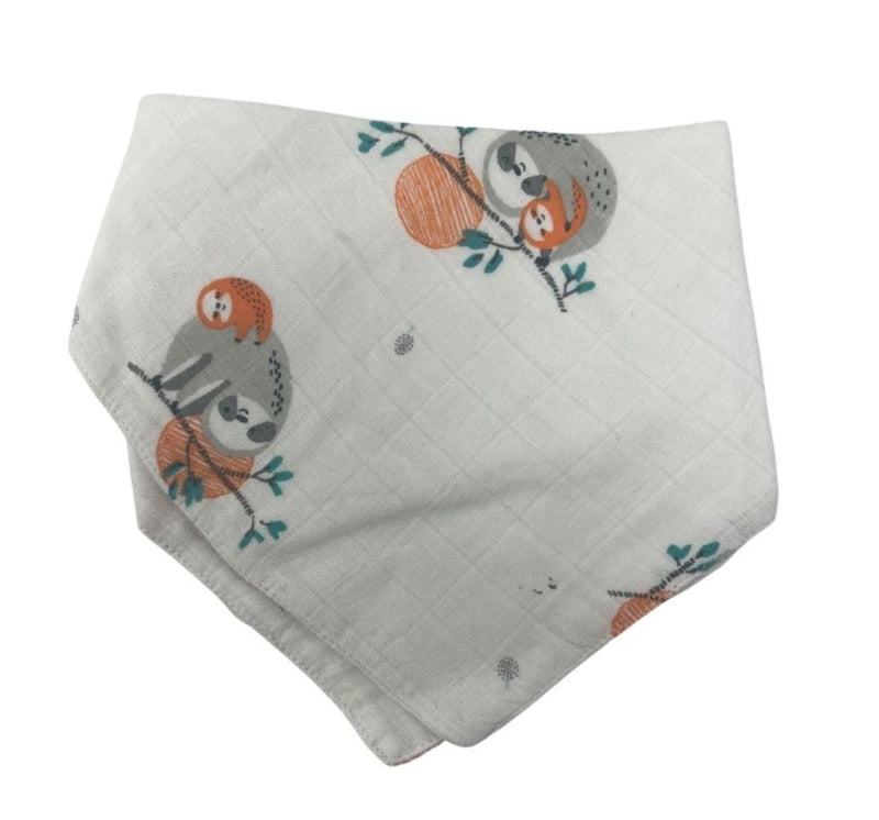 Muslin Bandana Bib Sloth Mommy & Baby