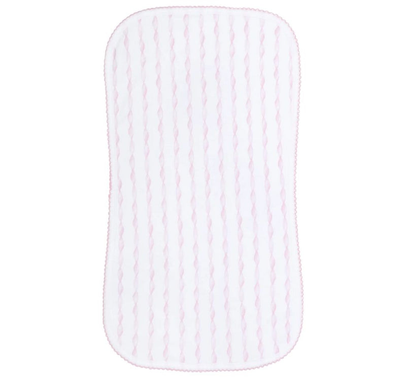 Pink Twirls Burp Cloth