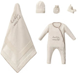 Hello World Luxury Comin Set Baby 5 pcs Cream