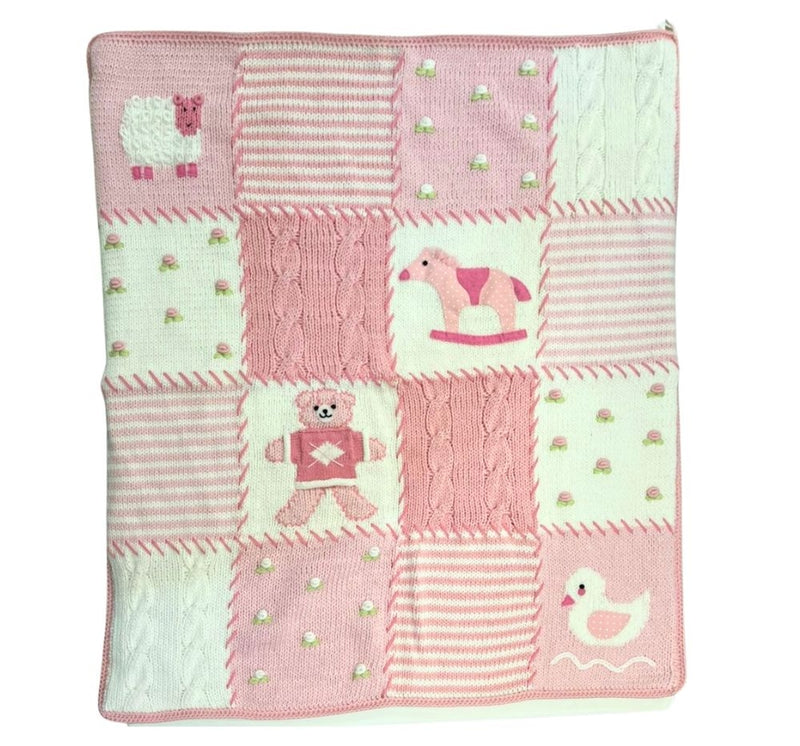 New Girls Patchwork Pink Blanket