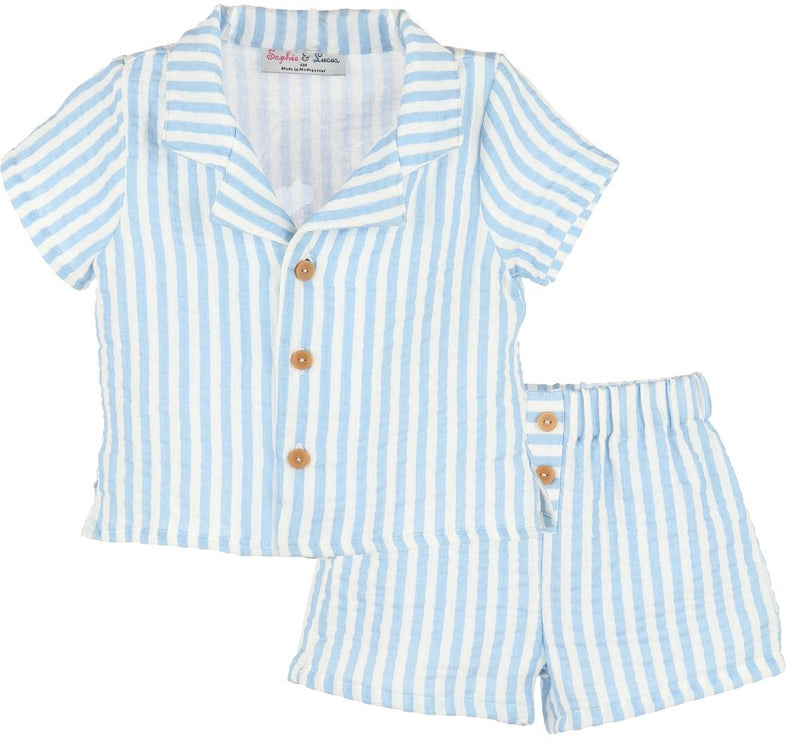 Sullivan Stripe Boy Club Set Blue