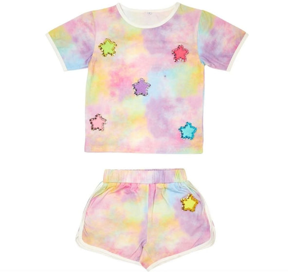 Conjunto Blusa Y Short Galaxy Stars