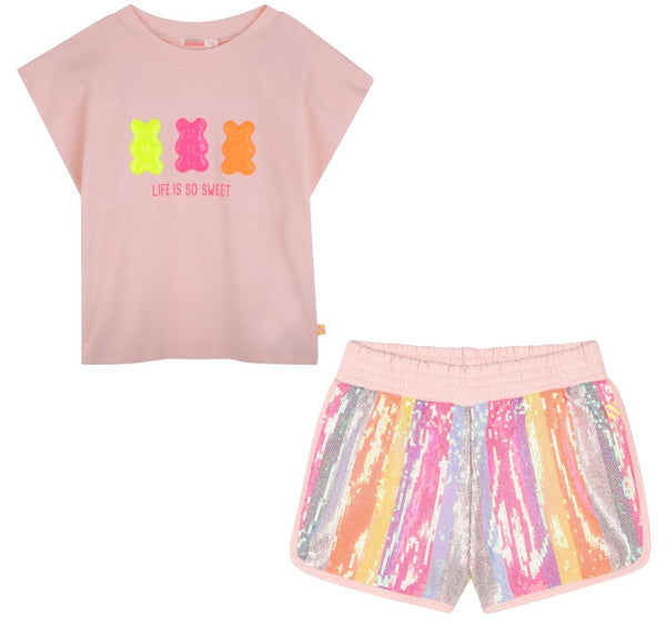 Blusa Gummy Bear Y Shorts Lentejuelas Multi