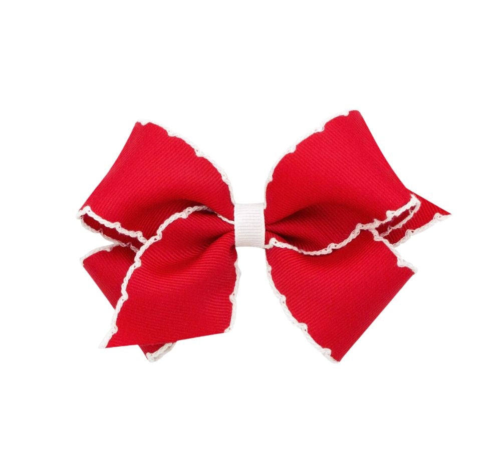 Small Moonstich Basic Bow Red White