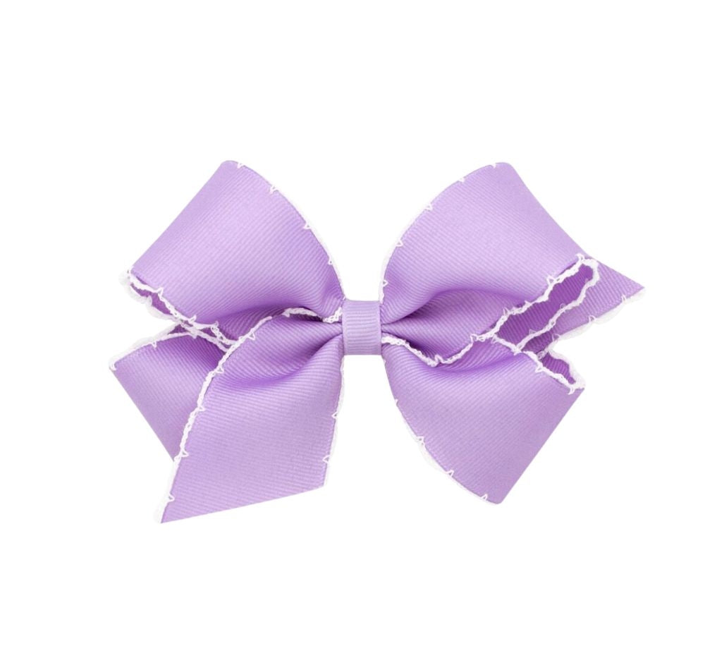 Small Moonstich Basic Bow Light Orchid White