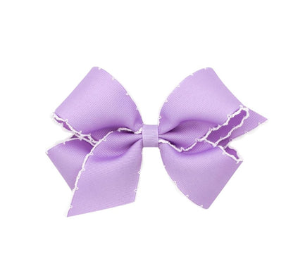 Small Moonstich Basic Bow Light Orchid White