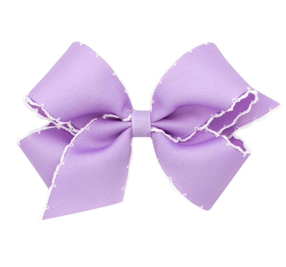 Medium Moonstitch Basic Bow Light Orchid White