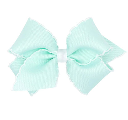 Medium Moonstitch Basic Bow Pearl Green White