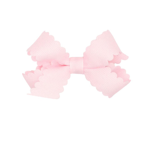 Mini Scalloped Edge GG Bow Powder Pink