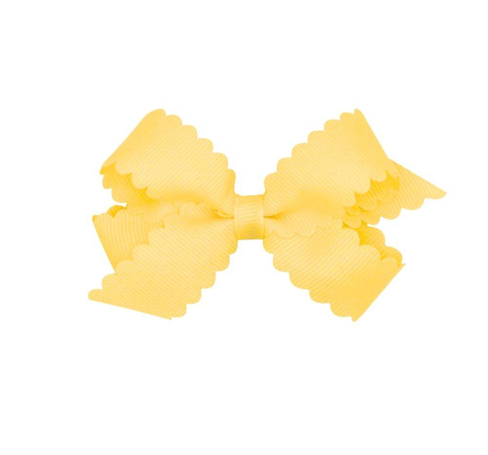 Mini Scalloped Edge GG Bow Yellow