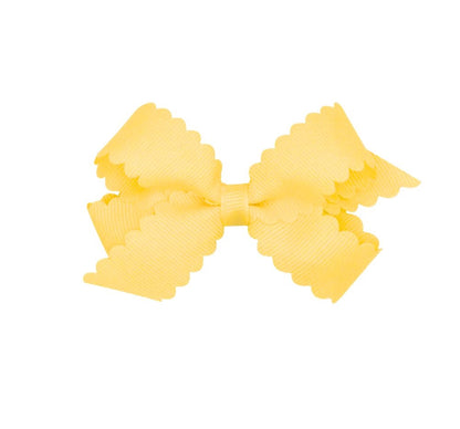 Mini Scalloped Edge GG Bow Yellow