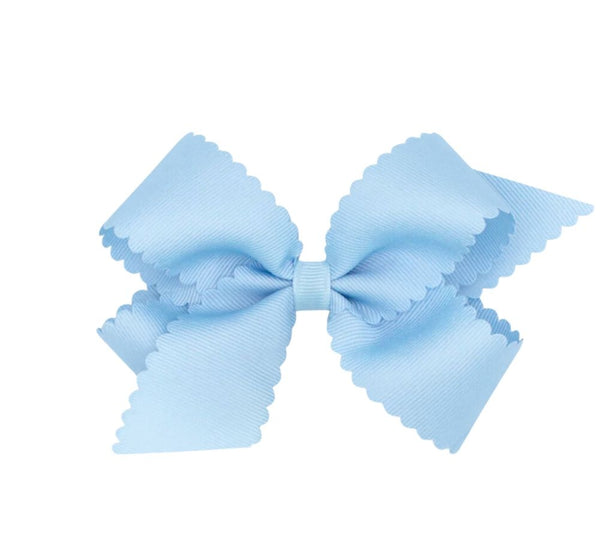 Medium GG Bow W/Scalloped Edge Millennium Blue
