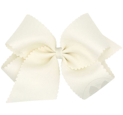 King GG Bow W/Scalloped Edge Antique White