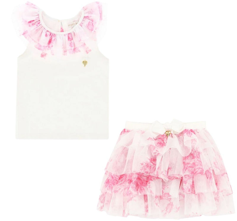 Blusa Marlene Roses  Y Falda Snowdrop Pink