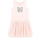 Vestido Austin Crystal Bow Tulle  Pale Pink