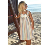 Vestido Ocean Stripe Jacquard Gold Multi