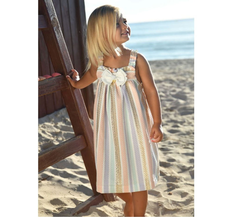 Vestido Ocean Stripe Jacquard Gold Multi