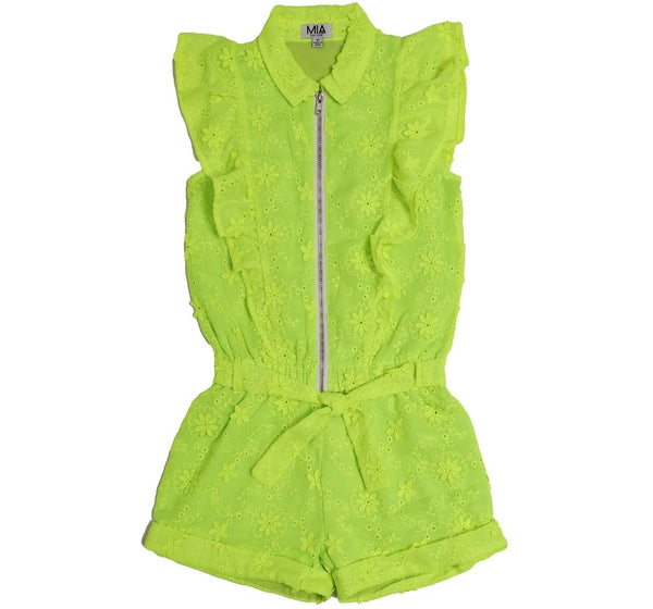 Romper Eyelet Lime