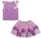 Blusa Y Falda Rainbow Purple