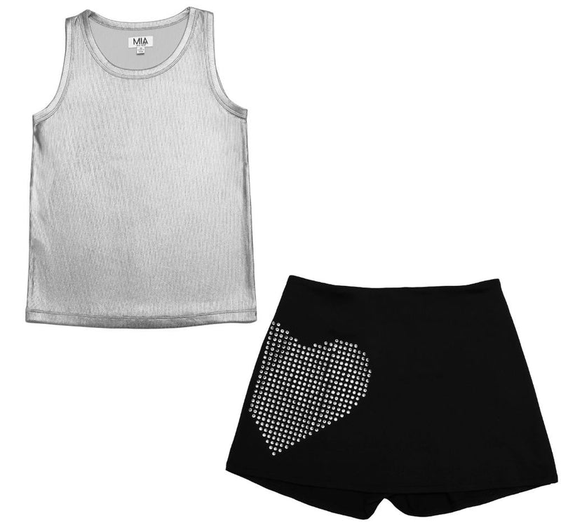 Blusa Tirantes Silver Y Skort Heart