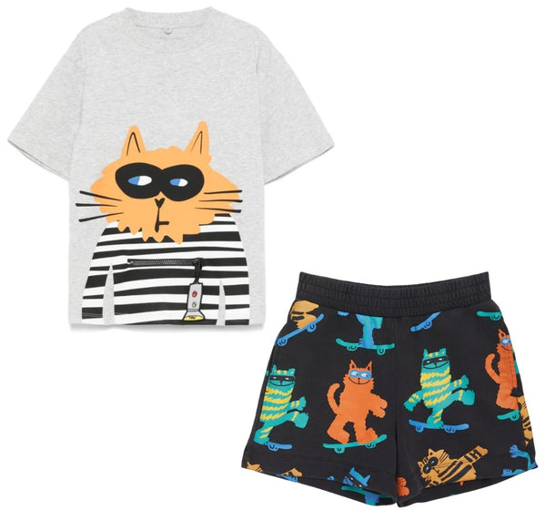 Playera Y Shorts Cats