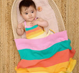 Rainbow Stripe Romper Pink