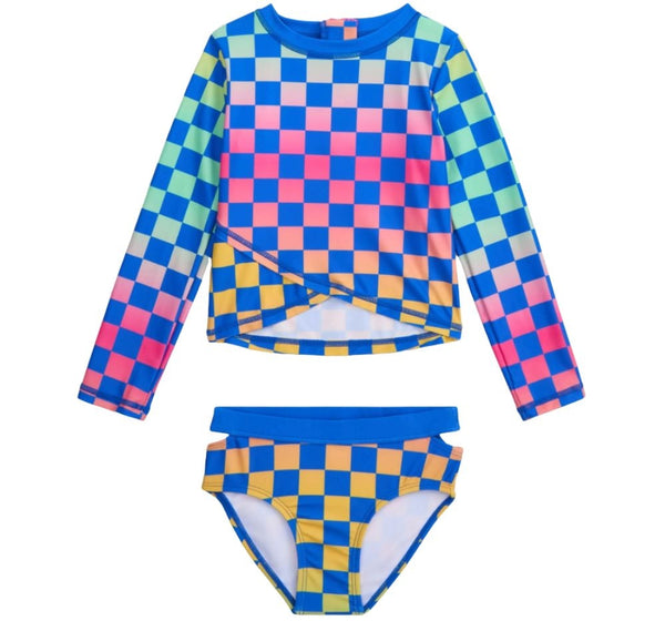 Oceana Rash Guard Set Checkerboard