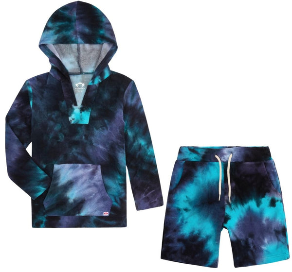 Baja Pullover & Preston Shorts Ocean Tie Dye