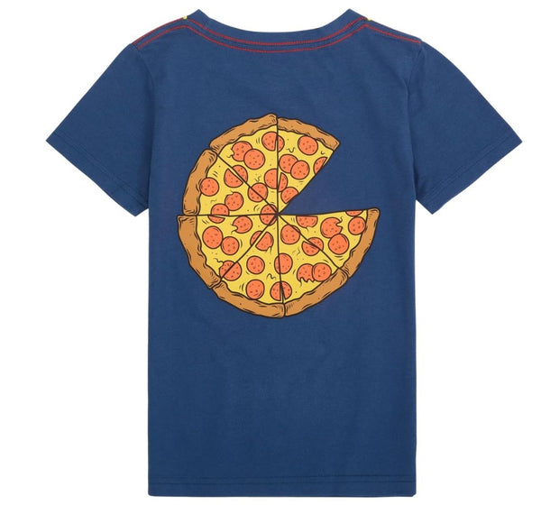 Playera  Dark Blue Graphic " I love Pizza"