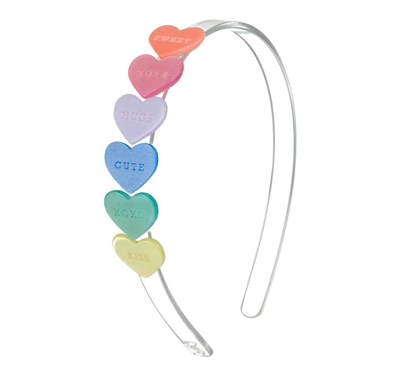 Diadema Candy Hearts Pastel Pearlized