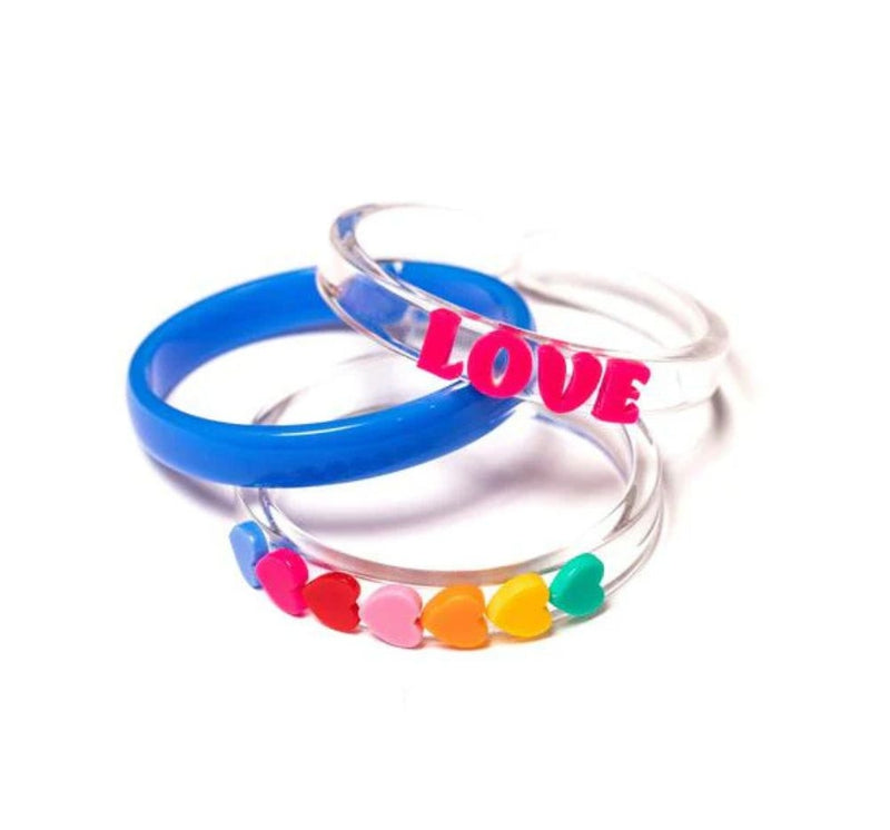 Pulseras Love & Hearts Rainbow Blue