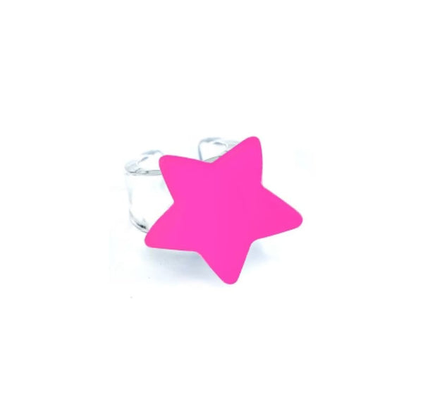 Anillo Star Neon Pink