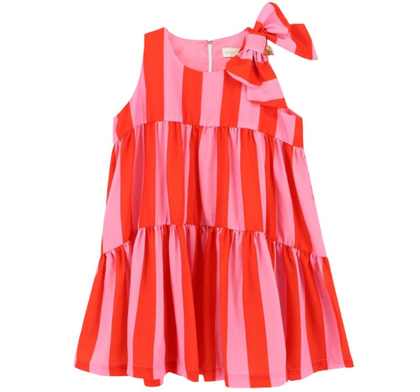 Vestido Rayas Pink Red