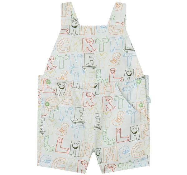 Overall Stella Lettering Dungaree White