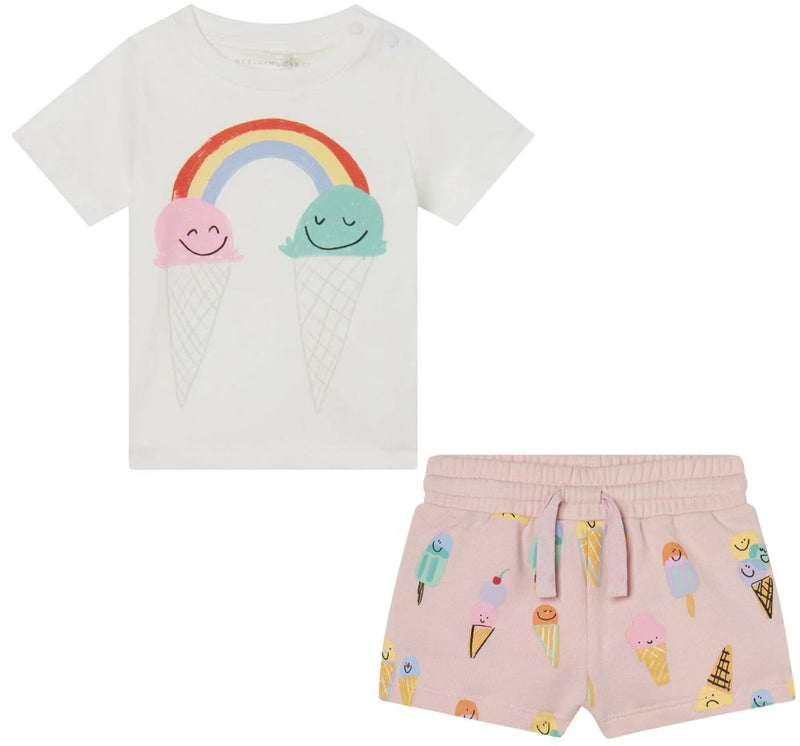 Blusa  Rainbow Ice Cream Y Shorts