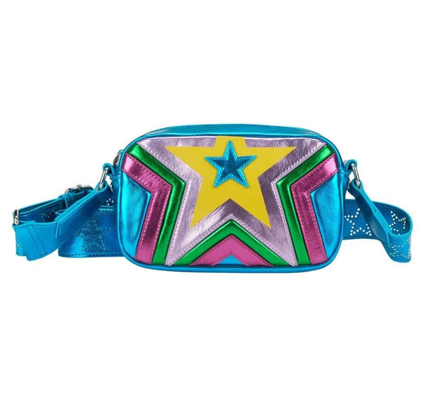 Bolsa Metallic Multicolor Details Blue