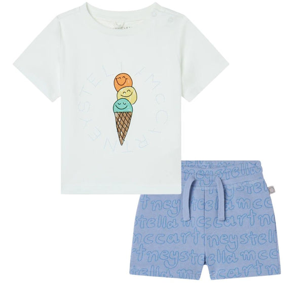 Playera Ice Cream Y Shorts Stella Lettering