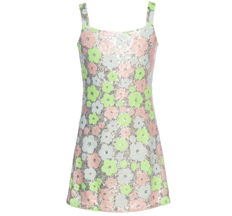 Vestido Lentejuelas Flowers Multi